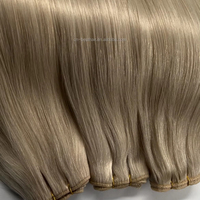 Extensions de cheveux humains vierges russes Remy de qualité salon 12A, trame de cheveux en dentelle doublement étirée, lisses