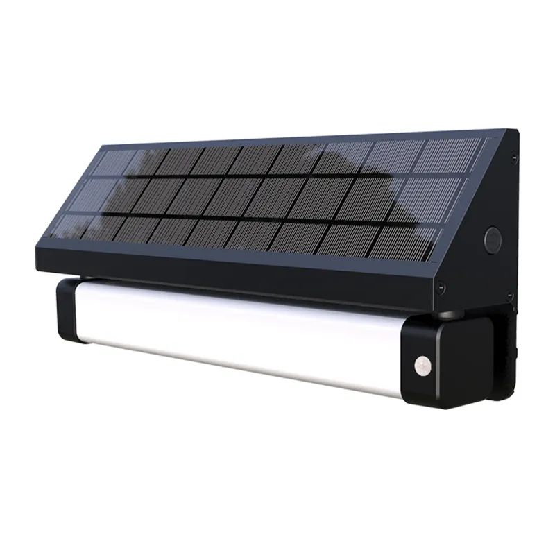 Lâmpada de parede PIR com energia solar 1000lumen 18650 Bateria 70pcs LED chips Sensor de movimento luz de parede