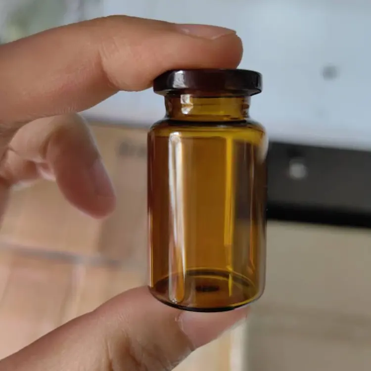 Новая пользовательская Сыворотка для кожи пустая прозрачная Янтарная стеклянная бутылка с эфирным маслом 7 мл