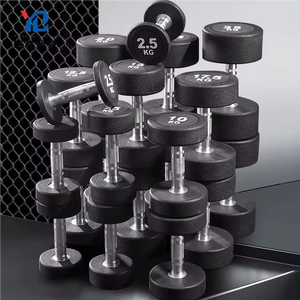 Set bobot Dumbbell kebugaran komersial YG-GA001 peralatan Gym Fitness Hitam Dumbbell kebugaran - Product Image 5