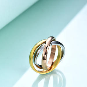 Set di 3 Anelli Personalizzabili all'Ingrosso, Anelli Familiari in Acciaio Inossidabile per Matrimonio e Fidanzamento, Anelli Personalizzati - Product Image 5