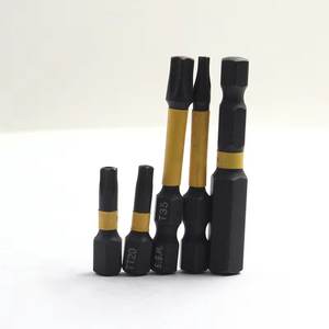 Embout Torx de sécurité anti-effraction à tige hexagonale de 1/4 de pouce, long et court, antidérapant, résistant à l'usure, noir et or - Product Image 6