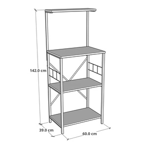 4 Layer Kitchen Counter Multi-Purpose <b>Rack</b> Cabinet <b>Microwave</b> Kitchen Appliances <b>Rack</b> Metal Leg Organizer Kitchen Cabinet - Product Image 6