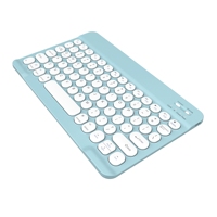 Teclado BT con Logotipo Personalizado, Tecla Redonda de 10 Pulgadas, Compatible con Android para Samsung S10 FE y con Sistema Windows, Nuevo Soporte