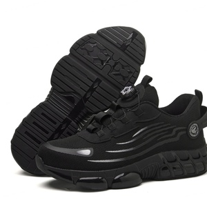 Bottes de travail industrielles pour hommes, respirantes, anti-écrasement, à embout d'acier, vente en gros directe d'usine, baskets de sécurité automatiques - Product Image 2