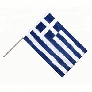 Cheap Custom 100% Polyester Digital Printing 14x21cm Greece Greek National Hand Waving Mini Banner <b>Flag</b> - Product Image 2