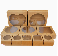 Boîte d'emballage jetable en papier pour cupcakes et tartes aux œufs, 2/4/6 trous, pour boulangerie, plats à emporter, muffins, pâtisseries, boîte cadeau