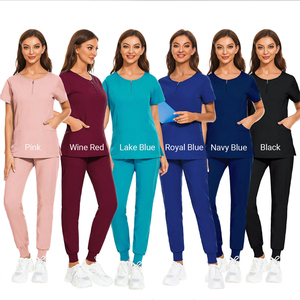 Pantalons de travail en tissu extensible/polyester de haute qualité, personnalisés, à étiquette privée, pour femmes, pantalons de jogging, uniformes de travail pour infirmières - Product Image 5
