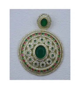 Exquisite Gemstone Design 14K Gold Copper New Traditional Moroccan Algerian custom fine jewelry pendants