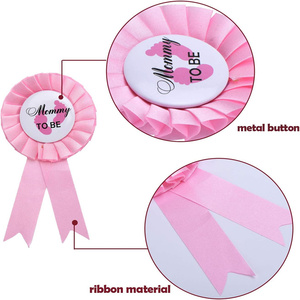 Enceinte maman/papa fer blanc Badge broche bébé douche bouton nouveau papa cadeau sexe révéler fête Rose bouton bébé célébration événement - Product Image 5