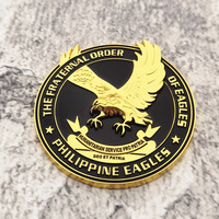 Emblème d'aigle philippin en métal 3D, or, argent, noir, universel, pour coffre arrière de voiture, carrosserie modifiée, luxe, autocollant 3M imperméable