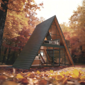 Maison triangulaire en acier préfabriquée, cabane, hôtel, resort, lodge de luxe, villa pour les vacances, glamping, <span class=keywords><strong>chalet</strong></span>, maison modulaire - Product Image 5