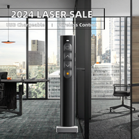 Vendita calda RF2.4GHZ puntatore Laser Wireless presentatore 4 colori al litio porta di ricarica USB per uso scolastico e ufficio