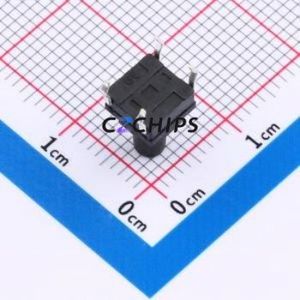 TS017-CBY1FH9.5 Tactile Switch Through hole-4P,6.2x6.2mm Switch Single Pole Single Throw Round Button 2.5N Through Hole - Product Image 2