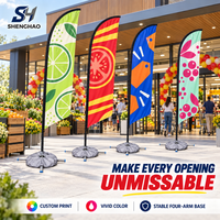Drapeau de plage personnalisé avec logo, en fibre de carbone, levage automatique, résistant au vent (35 mph), anti-plis, séchage rapide, écologique, portable