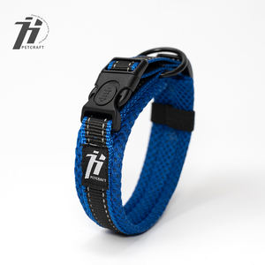 OEM azul personalizado <span class=keywords><strong>collar</strong></span> de perro poliéster cómodo elástico gato <span class=keywords><strong>collar</strong></span> Correa conjunto <span class=keywords><strong>collar</strong></span> de perro - Product Image 1