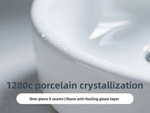 आधुनिक आयताकार एकीकृत सिरेमिक बेसिन पैडल सिंक होटल के लिए सिंगल-होल नल माउंट के साथ सिंगल-होल नल माउंट के साथ - Product Image 5