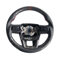 Roda kemudi kulit untuk Toyota Hilux Revo Rocco Fortuner Prado Land cruiser kustom roda kemudi serat karbon