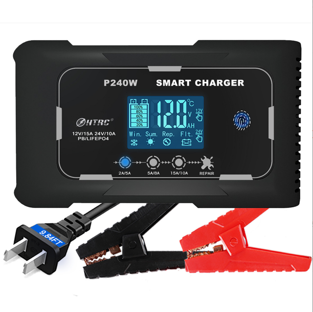 P15 12V 24V Multi-functional Intelligent Pulse Repair Battery for Car and Motorcycle Battery Charger