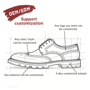 OEM Custom Men's Business Oxfords Lace-up Pointed Toe Comfort Laser Carving Waterproof Breathable Anti-Slip Formal <b>Shoes</b> - Product Image 3