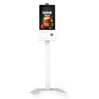 Kiosque de commande de file d'attente d'écran AIO mural de système android de 21.5/32 pouces avec l'imprimante de billet de scanner de code à barres Pos o