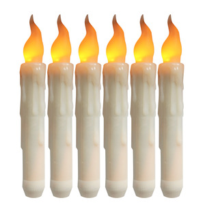 Fausses bougies en <span class=keywords><strong>cire</strong></span> véritable, électriques, à piles, Velas, bougies LED sans flamme avec télécommande - Product Image 5