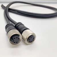 IP67 étanche IEC M12 6 broches un Code mâle femelle prise avec fil 22AWG 1m 3m 5m M12 connecteur câble pour équipement d'automatisation