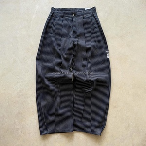Pantalones Vaqueros Personalizados al por Mayor, con Rayas Finas, Estilo Vintage, Rectos, de Algodón, Holgados, con Bajo de Campana, de Mezclilla Japonesa Selvedge para Hombre - Product Image 2