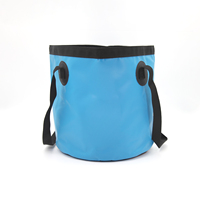 Seau pliable portable 9L 11L 13L Seau pliable pour lavabo Conteneur d'eau pliable pour le voyage, la pêche et le camping