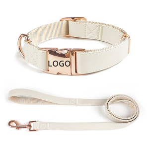 Collier réglable en cuir PU pour animaux de compagnie, réglable et confortable, laisse pour chien - Product Image 2