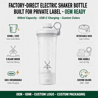 Bouteille Secoueur Automatique pour le Sport et la Fitness, Rechargeable par USB, 600 ml, Gobelet Électrique pour Mélanger les Protéines