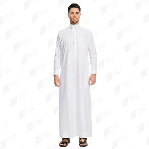 Nuovo Design di alta qualità Dubai <span class=keywords><strong>abbigliamento</strong></span> islamico da <span class=keywords><strong>uomo</strong></span> Thawb Jubba <span class=keywords><strong>etnico</strong></span> Thobes tinta unita <span class=keywords><strong>uomo</strong></span> musulmano Thobe - Product Image 1