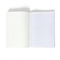Cahier d'exercices de haute qualité avec reliure piquée, couverture en papier, pages intérieures personnalisées, impression plastifiée, usage scolaire, marque OEM, style européen