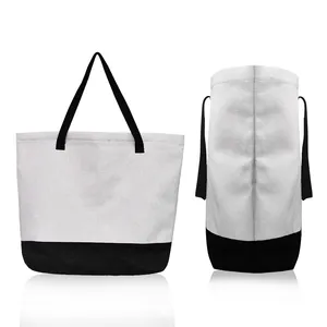 Subbank Sublimation Tote Bag Wholesale Large Capacity Personalized Blank White Linen Sublimation Tote Bag