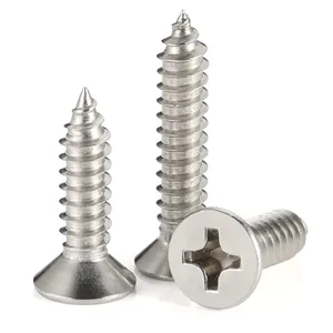 M3 M3.5 M4.2 M4.8 M5 Stainless Steel Flat Head Sheet Metal Screws Phillips CSK Self Tapping Wood Screws