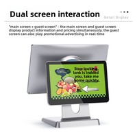 Système de point de vente tout-en-un à double écran, écran unique ou écran tactile, caisse enregistreuse, terminal de commande pour supermarché, magasin de thé au lait