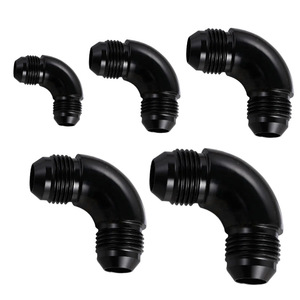 อะแดปเตอร์เกลียวชายคู่ Haofa AN4 AN6 AN8 AN10 AN12 อลูมิเนียมอัลลอยสีดำ ข้อต่อสำหรับรถยนต์ - Product Image 1