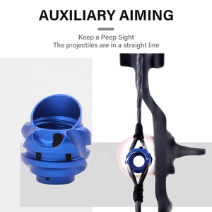 Spg bắn cung Peep điểm tham quan 37 độ trùm đầu làm rõ cung và mũi tên đặt săn bắn hợp chất cung bowstring separator phụ kiện kim loại - Product Image 2