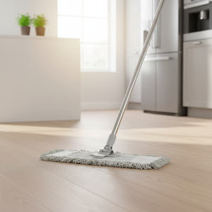Gizmop 40 cm Dust <b>Mop</b> <b>Microfibre</b> Fabric Antibacterial Reusable Durable Sustainable Self+Wringer Stainless Steel Pole 20,000+ - Product Image 3
