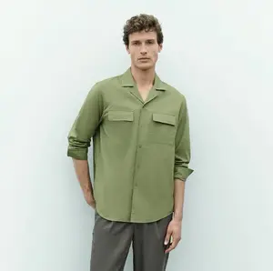 Individuelles solide Farbe amerikanisch locker 100 % Baumwolle Polo-Shirt für Herren