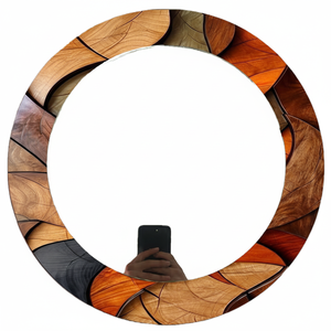 Fabricant fiable, design moderne, cadre de miroir mural en bois et résine pour une mise en scène intérieure élégante, alliant beauté et style. - Product Image 1