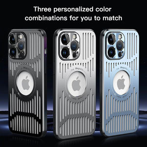 Étui de téléphone magnétique antichoc en alliage d'aluminium à dissipation thermique adapté aux iPhone 12, 13, 14, 15, 16, 17 - Product Image 3