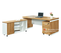 Mobilier de bureau Bureau de direction Table et chaises de bureau Bureau de direction en bois avec table d'appoint