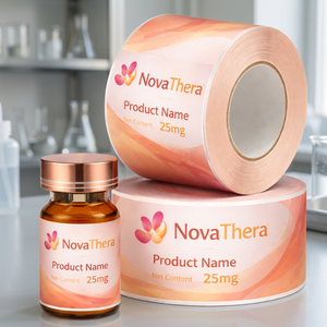 Custom Logo Adhesive <b>Labels</b> <b>Waterproof</b> Adhesive Paper Strong Adhesive Cosmetic Skincare Packaging Gold Promotion Supermarket - Product Image 3