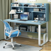 Bureau d'ordinateur moderne à hauteur réglable avec étagère intégrée pour le salon, le bureau d'étude à domicile