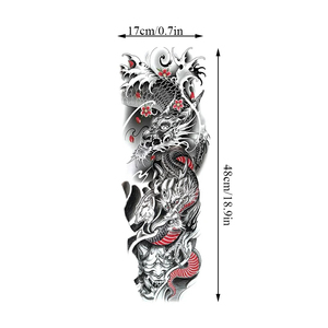 Venta al por mayor completo brazo tatuaje pegatina impermeable tatuajes temporales <span class=keywords><strong>mangas</strong></span> para Mujeres Hombres tatuaje arte corporal 480x17cm - Product Image 3