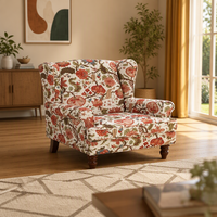 Fauteuil d'appoint scandinave de luxe fait main en bois massif pour patio, avec tissu entrelacé, fauteuil lounge semi-extérieur ergonomique