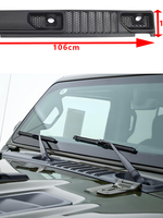 Pour Jeep Wrangler JL 2018-2024 : Grille de ventilation de capot, guide d'eau de pare-brise, plaque de protection de base de pare-brise, fabriqué en Chine