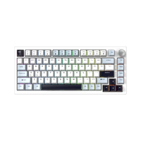 80% Mechanical Wired Mini Gaming Keyboard Hot Swap with Knob Anti-Ghosting Popular Color Combination for Gamers