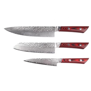 Japanese Handmade 67 Layer Damascus Steel <strong>Sharp</strong> Chef <strong>Knife</strong> <strong>Set</strong> with Damascus Steel Handle - Product Image 3